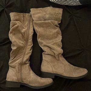 Faux suede knee high boots size 7.5